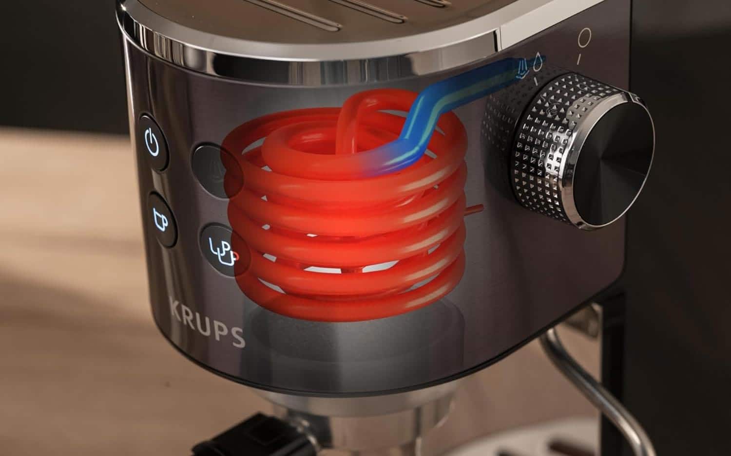 extraction expresso Krups Virtuoso+ chauffe rapide thermoblock