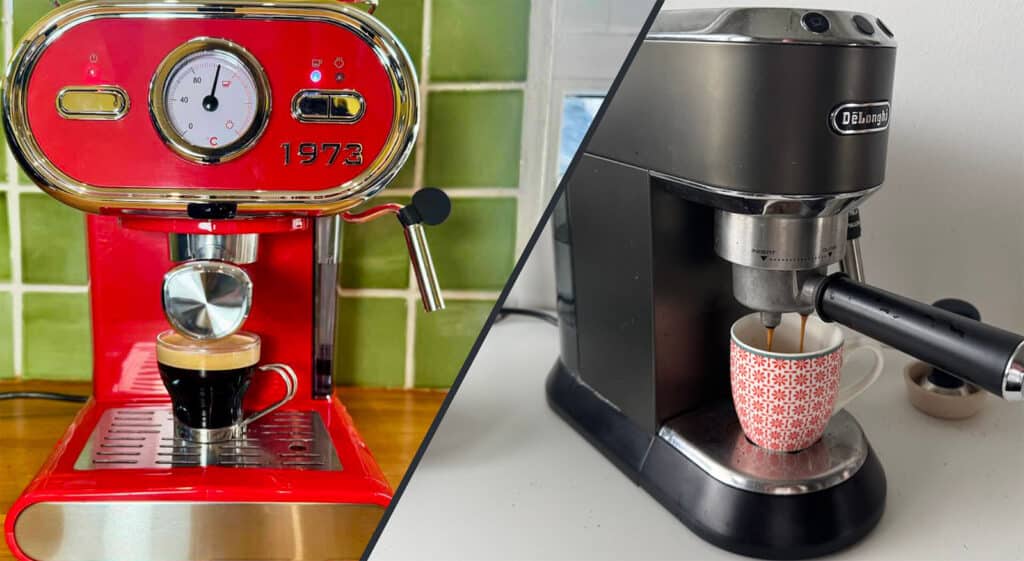 Lidl Silvercrest Retro 1973 vs Delonghi Dedica Style © Labo Maison