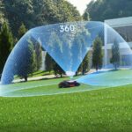 Capteur LiDAR 3D et caméra frontale du robot tondeuse Mova LiDAX Ultra 2000 AWD pour la navigation autonome