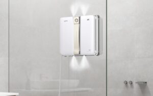 Mova N1 nettoyant différentes surfaces lisses comme vitre, miroir, carrelage et paroi de douche
