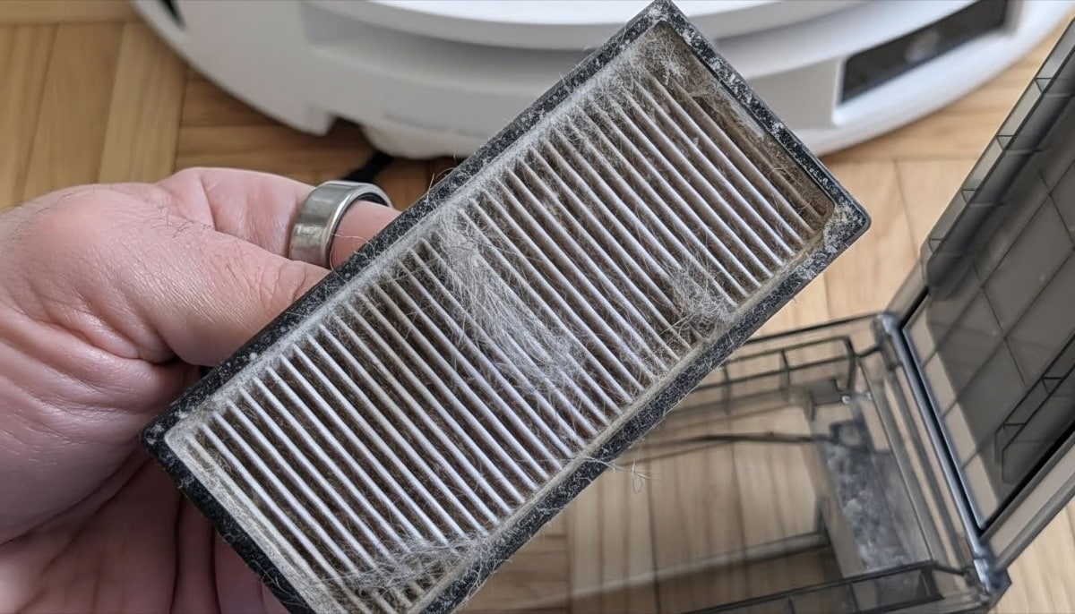 Filtre du collecteur de poussière encrassé