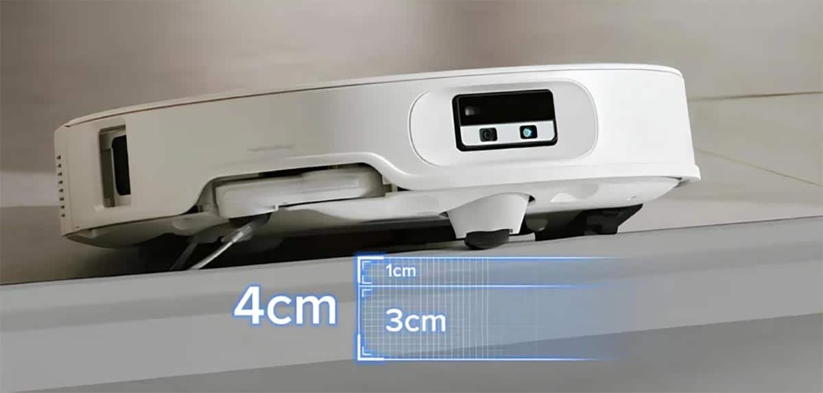 Roborock Qrevo Curv 2 ProX système AdaptiLift franchissement seuil 4 cm