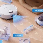 Robot aspirateur SwitchBot S20 détectant et évitant les obstacles grâce à sa navigation laser