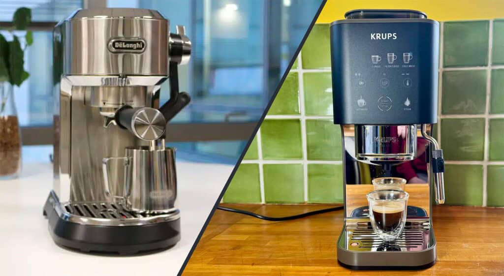 La Delonghi Dedica Maestro Plus vs la Krups Coffee Crush Experience © Labo Maison
