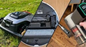 Tests Labo Maison : le robot tondeuse Dreame A3 AWD Pro, l'aspirateur robot Mova S70 Roller et l'aspirateur balai Xiaomi G30 Max.