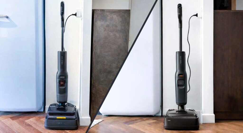 Comparatif Roborock F25 Ultra (gauche) et Roborock F25 ACE Pro (droite) : deux aspirateurs laveurs sans fil