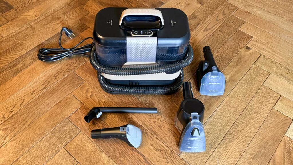 Aspirateur injecteur-extracteur Rowenta Clean It Hot & Cold avec ses accessoires