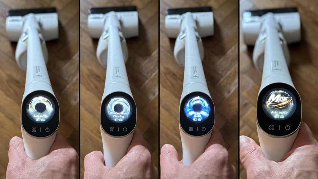 Rowenta X-Clean 12 écran LCD modes nettoyage automatique manuel