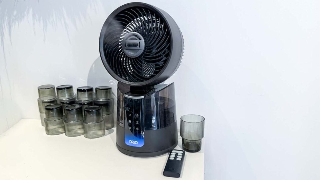 Design et dimensions du ventilateur de table compact Dreo TurboCool 516S