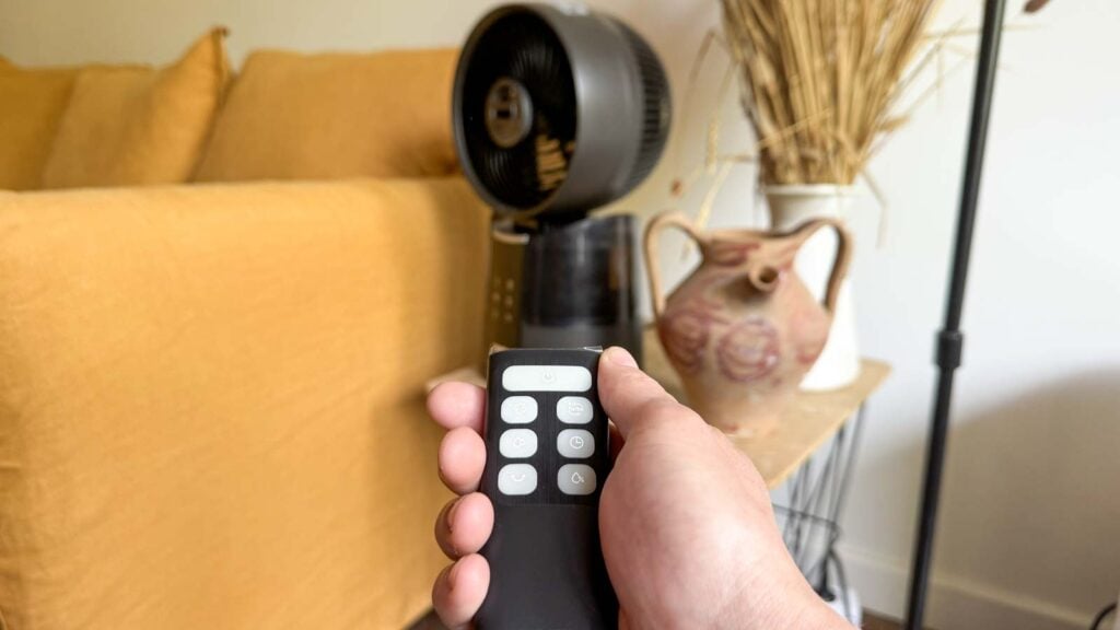Pilotage du ventilateur de table Dreo TurboCool 516S à l'aide de sa télécommande