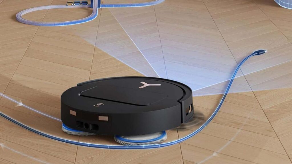 Caméra IA et système de détection d’obstacles du Ecovacs Deebot T50 Pro Omni Gen3 évitant câbles et objets au sol