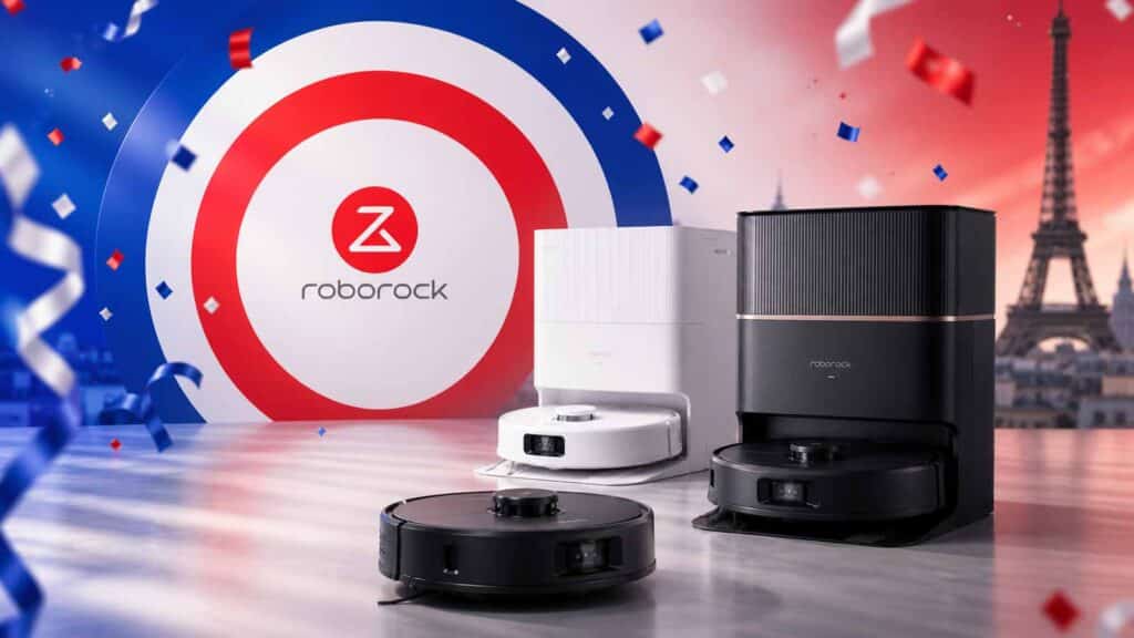 Robot aspirateur laveur Roborock avec station multifonction pendant la promotion des French Days sur Amazon