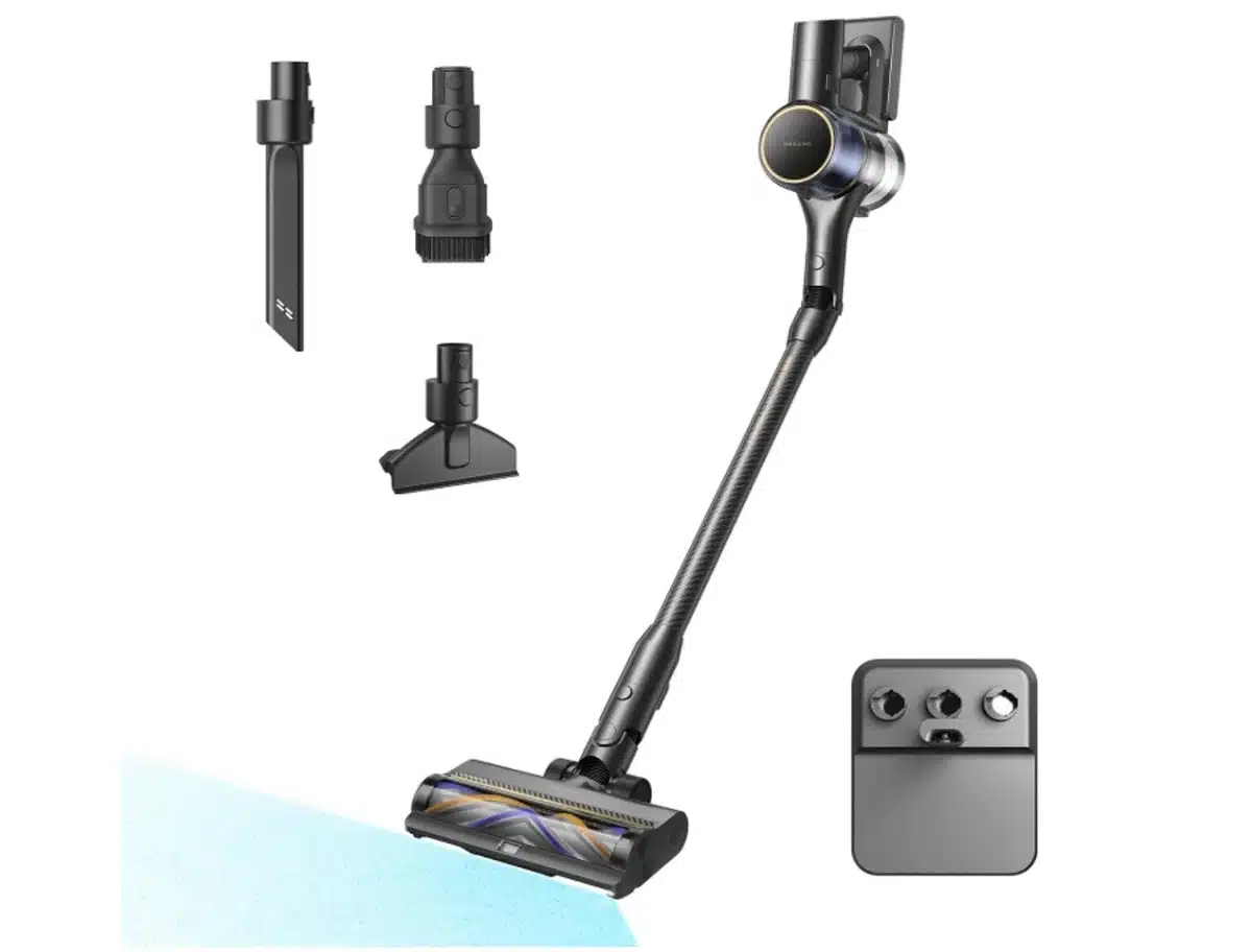 Le Dreame R20 Pro-A avec ses accessoires