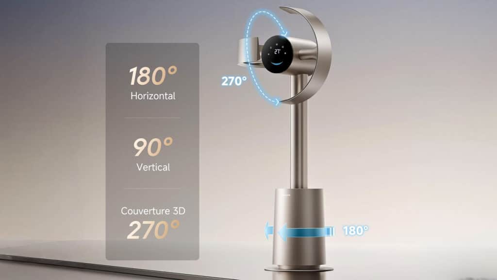 Ventilateur sans pales Dreame MF10 avec diffusion d’air GyroWing à 160° et 80°