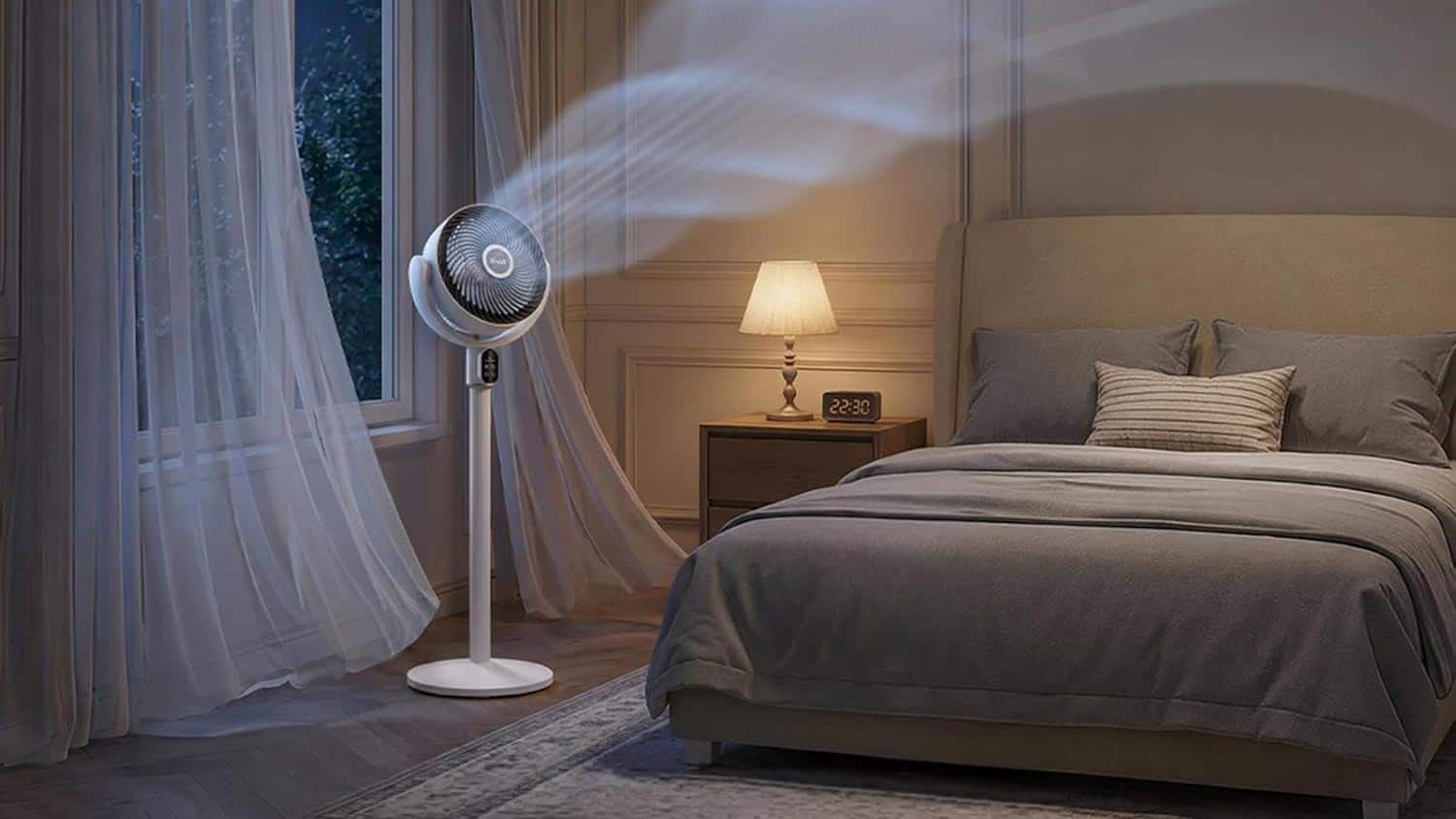 Commande du ventilateur Levoit depuis le panneau supérieur et la télécommande