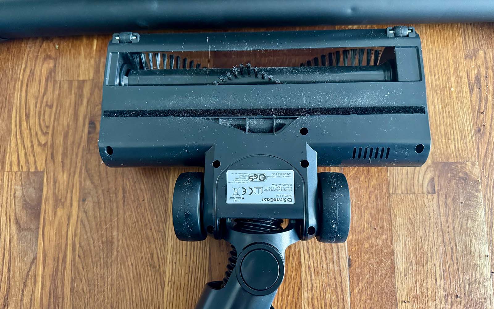 La brosse motorisée du Lidl Silvercrest Aspirateur balai sans cyclonique sans fil Shaz 22.2 G8 © Labo Maison