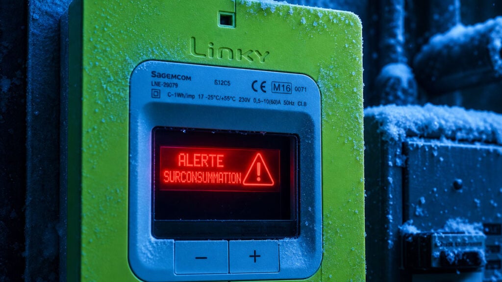 Compteur électrique affichant une alerte rouge pour illustrer les jours rouges de l’option Tempo d’EDF