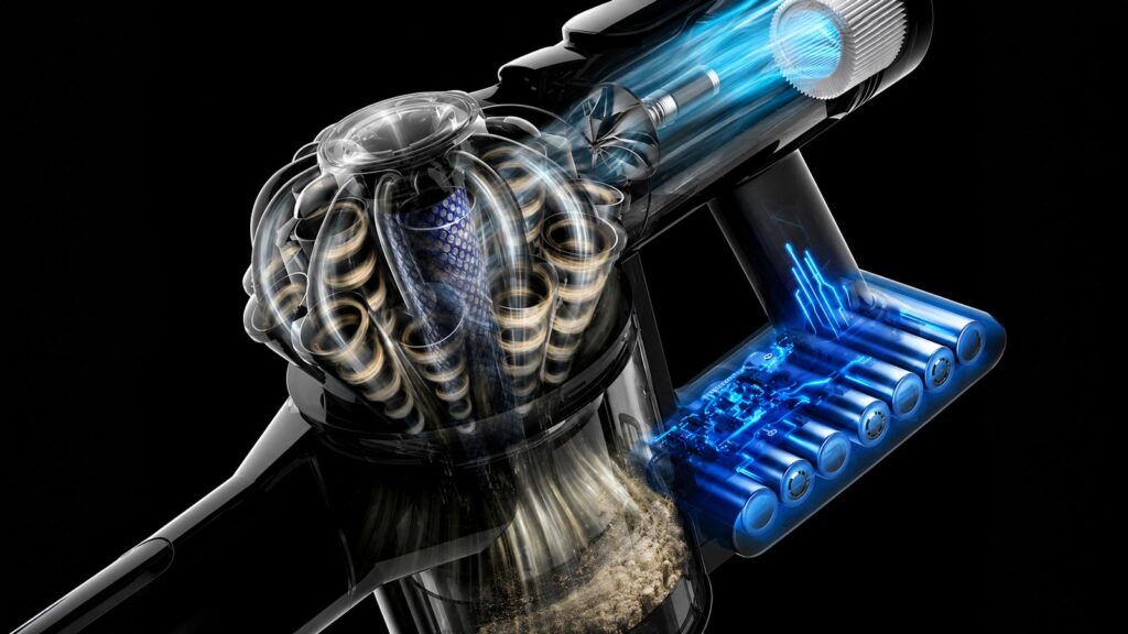 Système de filtration multicyclonique d’un aspirateur balai Dyson