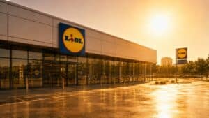 Un magasin Lidl sous la canicule - image générée par ChatGPT