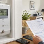 Compteur électrique et facture d’énergie consultée à domicile