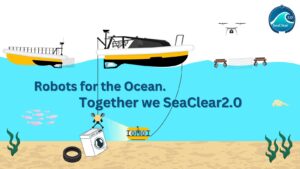 Robots SeaClear2.0 chargés de repérer et collecter les déchets au fond de la mer