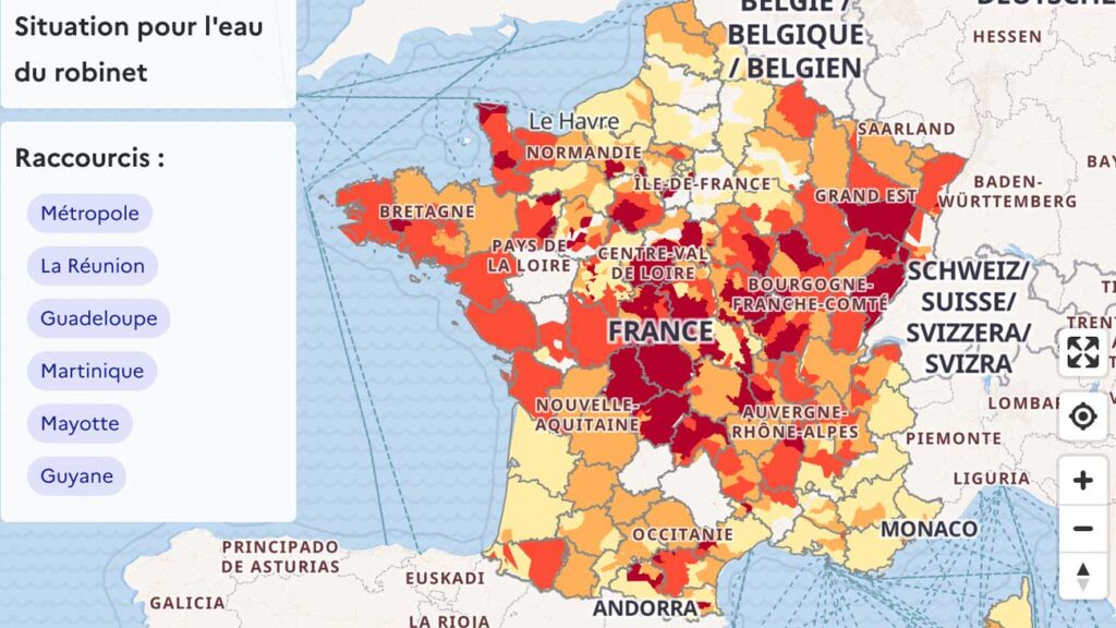 arte de France VigiEau juillet 2026 90 départements restrictions d'eau et interdiction remplissage piscine sécheresse
