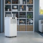 Climatiseur mobile Olimpia Splendid Dolceclima 10 HP WiFi dans un salon