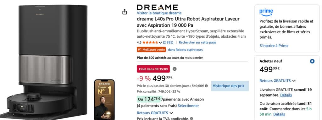 Amazon historique des prix
