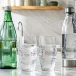 Eau pétillante en bouteille et machine à gazéifier
