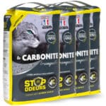 l’intérêt de La Carbonite Stop Odeurs repose donc principalement sur cette intégration du charbon actif dans chaque grain.