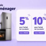 Offre électroménager Boulanger avec 5 %, 10 % et 15 % de remise selon le nombre de produits achetés