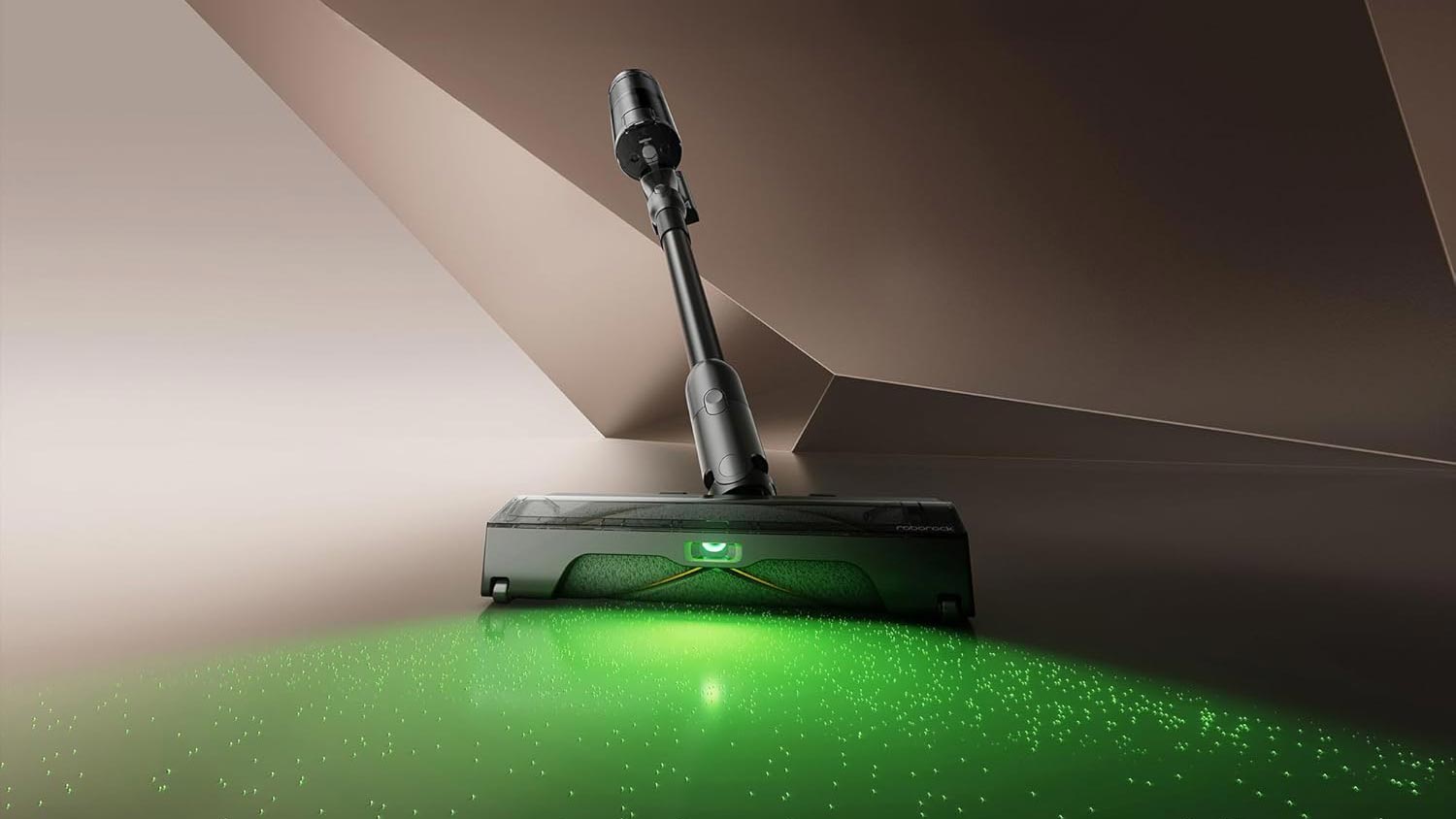 Éclairage vert de la brosse du Roborock H60 Hub Ultra