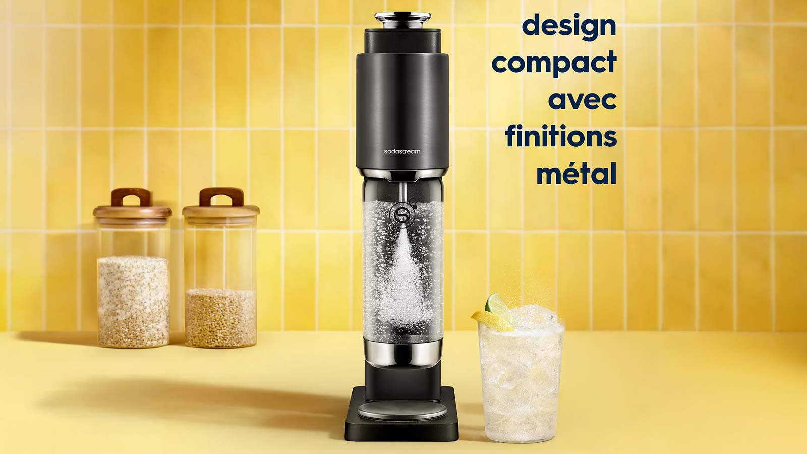 SodaStream Fresh Plus au design compact et finition métal