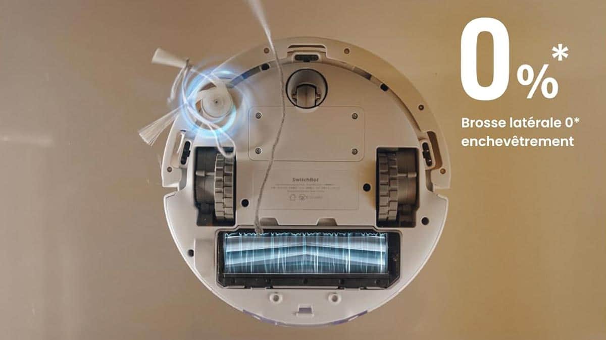 Brosse latérale anti-emmêlement du SwitchBot K11+