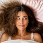 Cheveux sur taie en coton et en satin