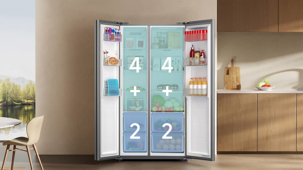 Mijia Réfrigérateur Américain 621L - Side-by-Side