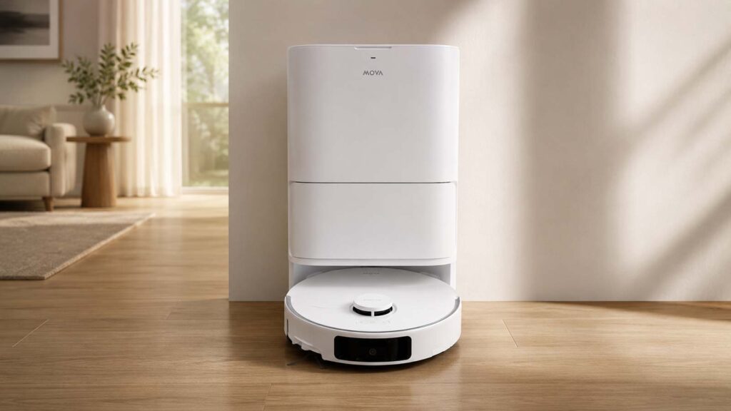 Mova E40 Ultra avec sa station automatique