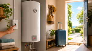 Chauffe-eau électrique dans une maison avant un départ en vacances