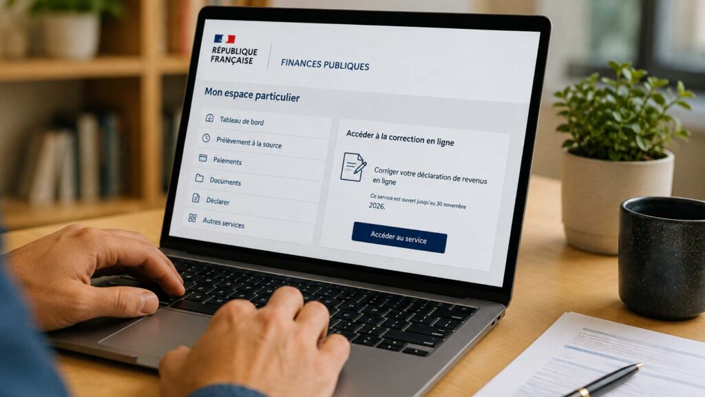 Correction en ligne de la déclaration de revenus 2026 sur impots.gouv.fr