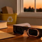 Lunettes d’éclipse après l’observation du Soleil