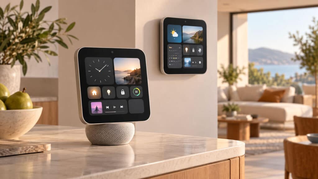 Apple Home Hub imaginé par l'IA à partir de la description faite par Bloomberg