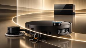 Dreame X60 Pro Master avec sa station compacte