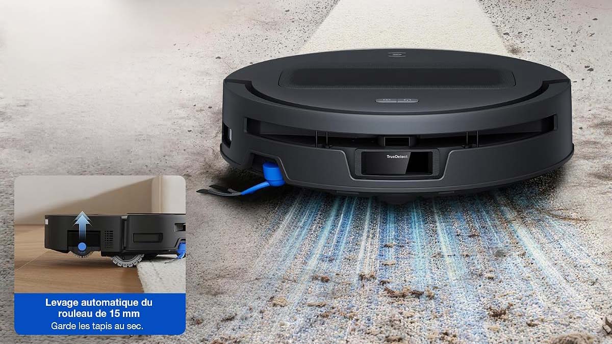 Relevage du rouleau du Deebot T90 Max Pro Omni sur tapis