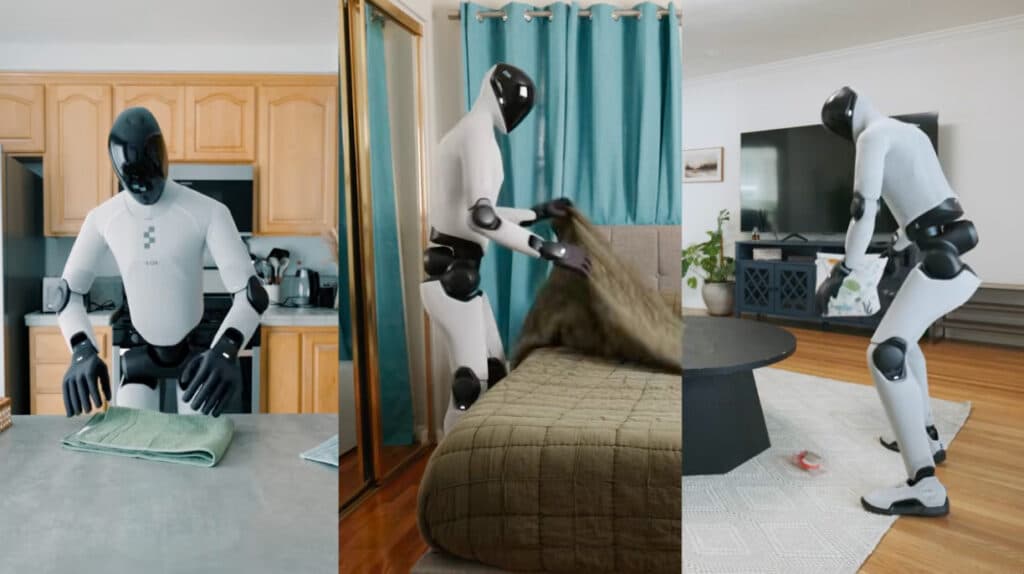 Les taches exécutées par le robot humanoïde