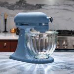 Robot pâtissier KitchenAid Luminaire bleu avec bol en verre éclairé