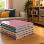 Pile de livres scolaires à protéger pour la rentrée