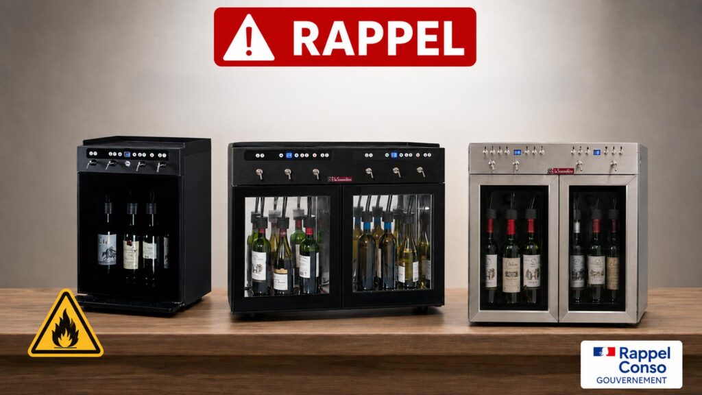 Distributeurs de vin La Sommelière rappelés