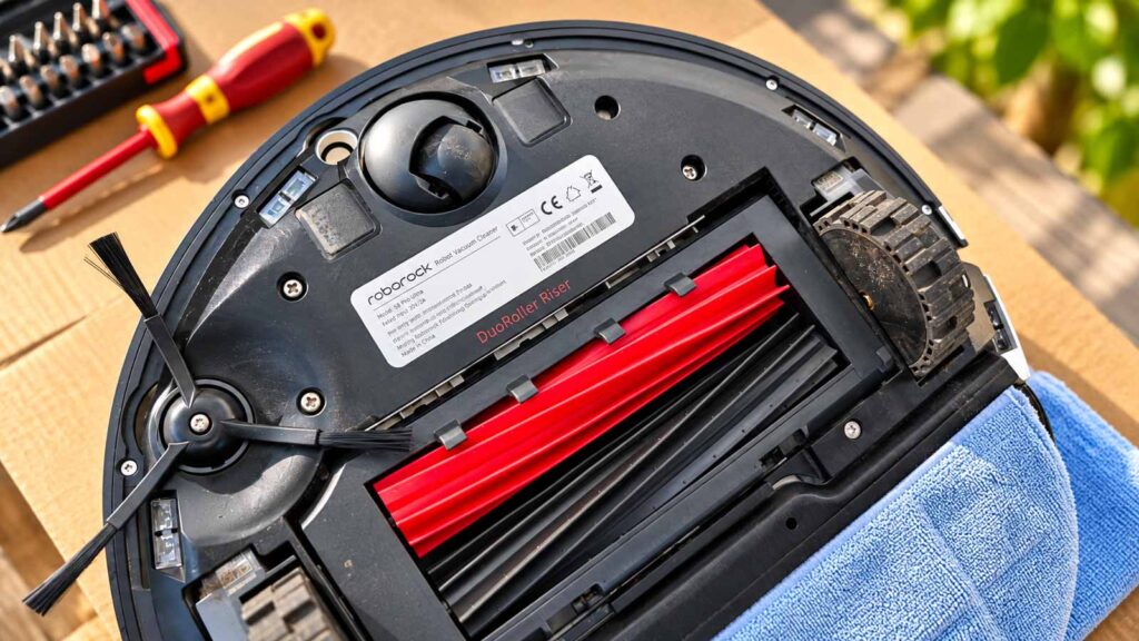 Roborock S8 Pro Ultra retourné pour remplacer sa batterie