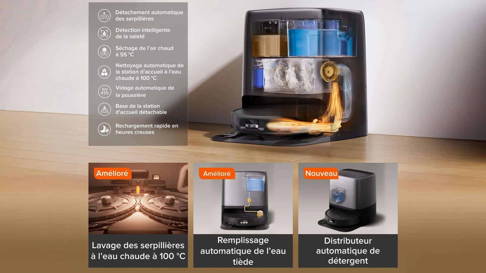 Station du Roborock Saros 20 Neo