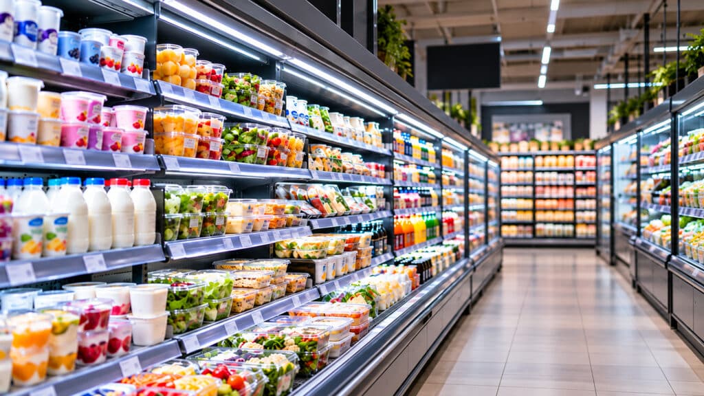 Supermarché rayon frais illustration